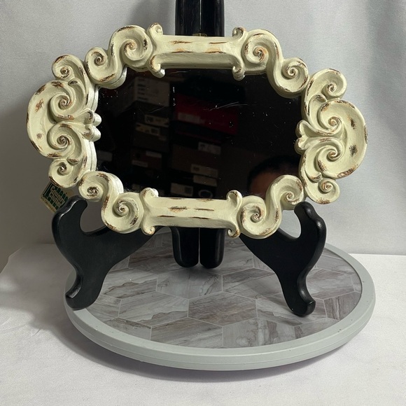 Bella Casa by Ganz Country Clutter Ornate Cream Wall Mirror BC4885 13”x7” - Picture 1 of 7